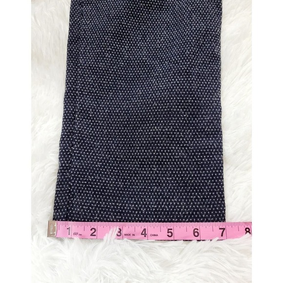 Ann Taylor Signature Dot Print Cropped Dress Pants Womens Size 0 Navy White - Picture 8 of 8